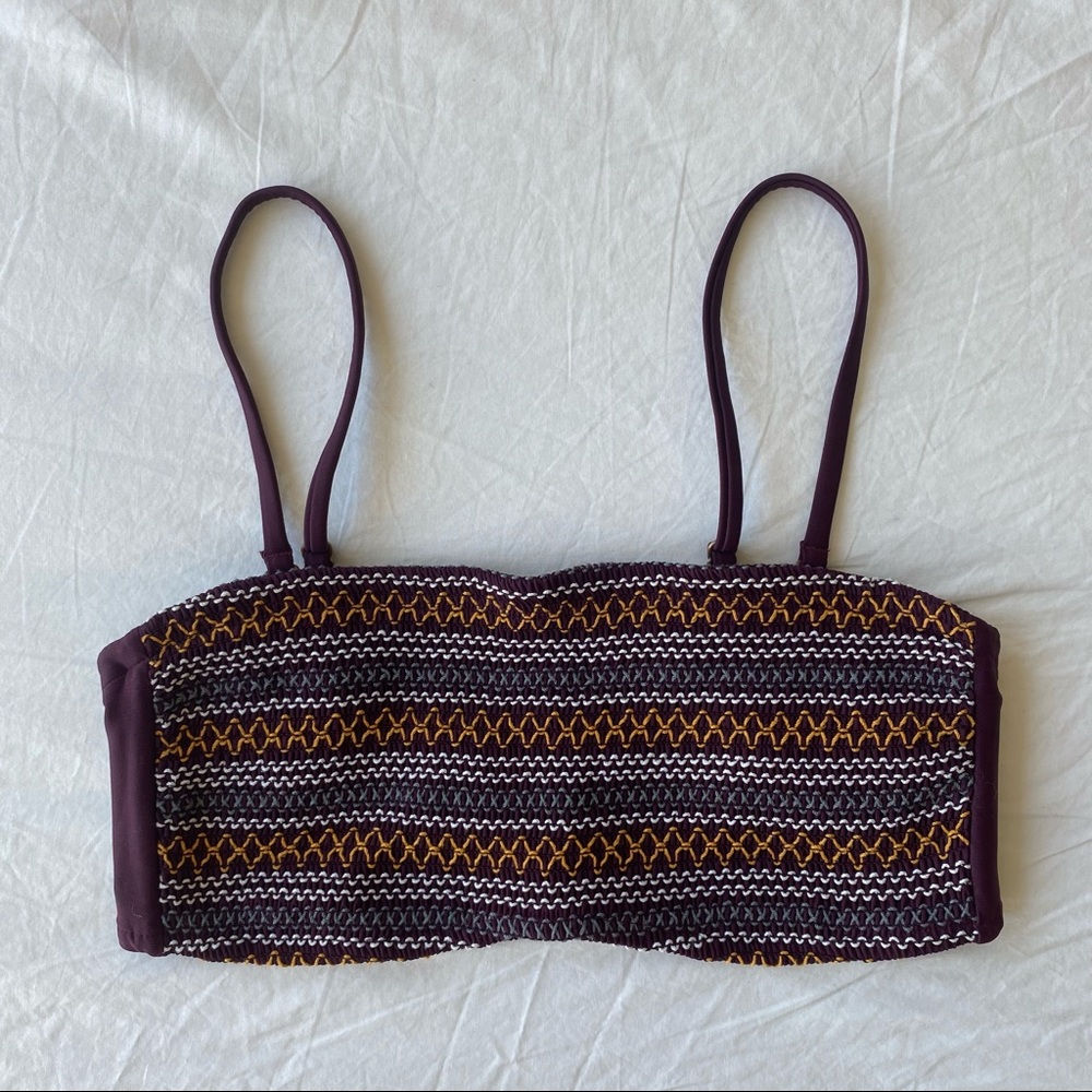 Tigerlily Fidelia Bandeau Bikini Top Plum Color US4